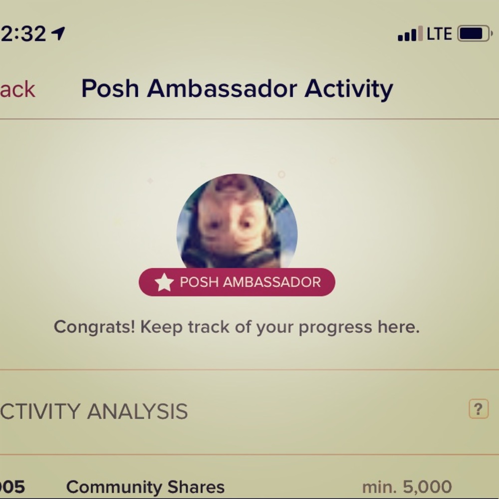🎉Poshmark Ambassador Status Obtained! 🎉